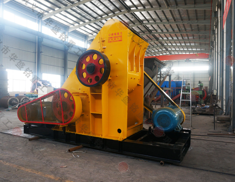 樹皮粉碎機，雙級粉碎機試機 華盛銘重工